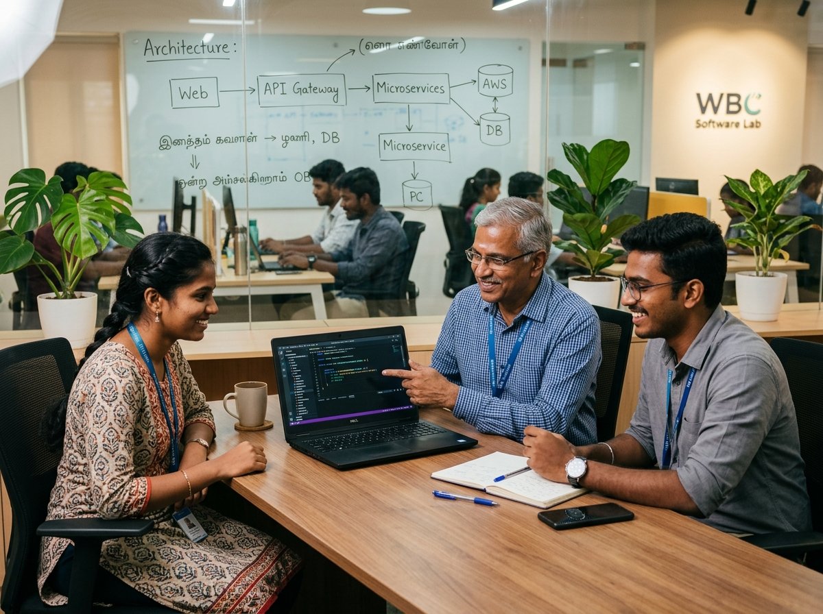 Senior Architect Mentoring Developers at WBC Software Lab